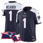 Men’s Patriots Massachusetts Patch Vapor Jersey – All Stitched