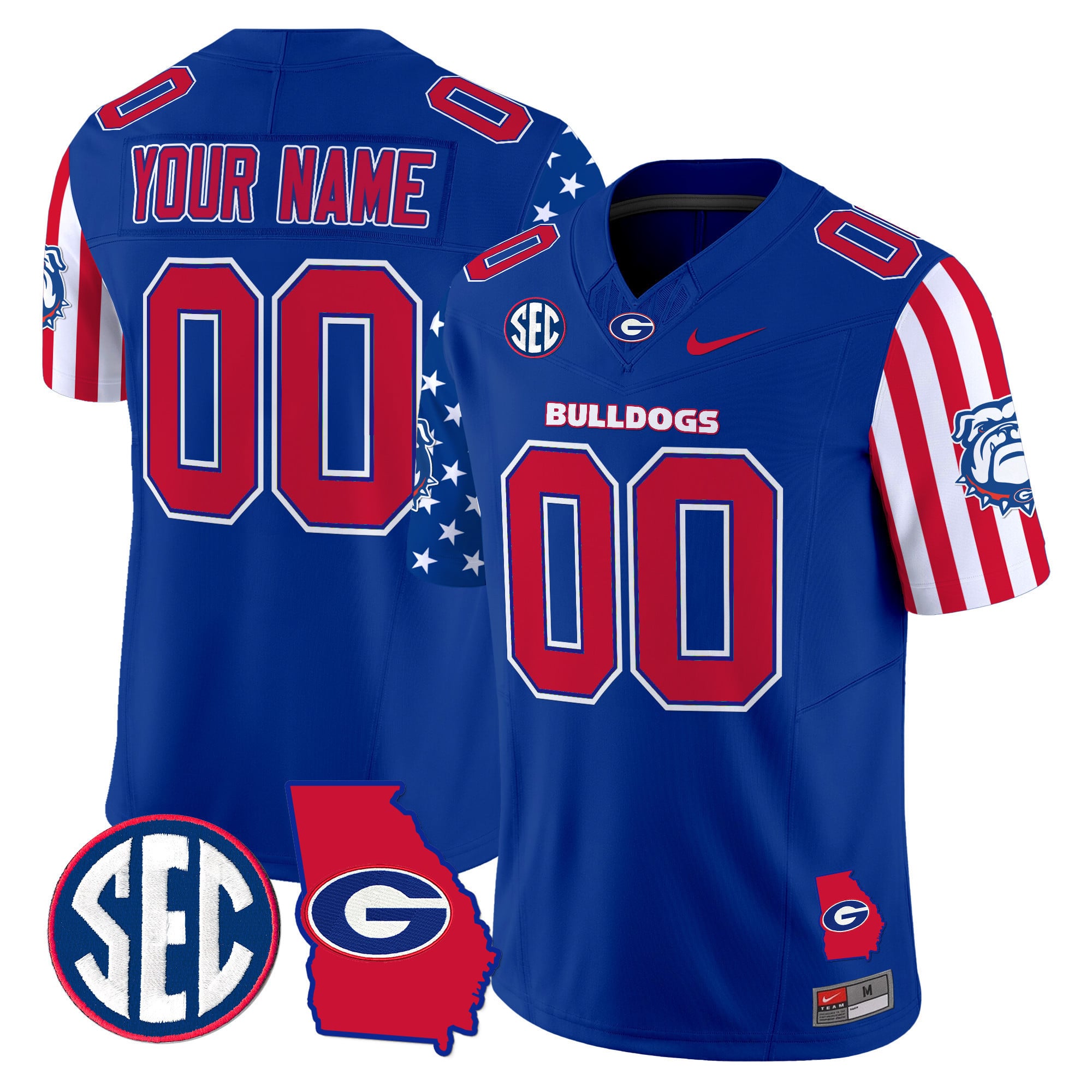 Custom Gender/Name Georgia Bulldogs American Style Vapor Limited Jersey – All Stitched
