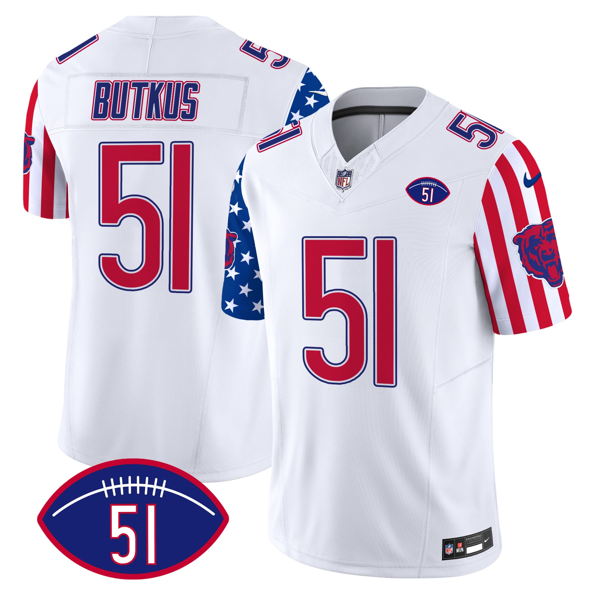 Men’s Bears American Style Vapor Limited Jersey – All Stitched