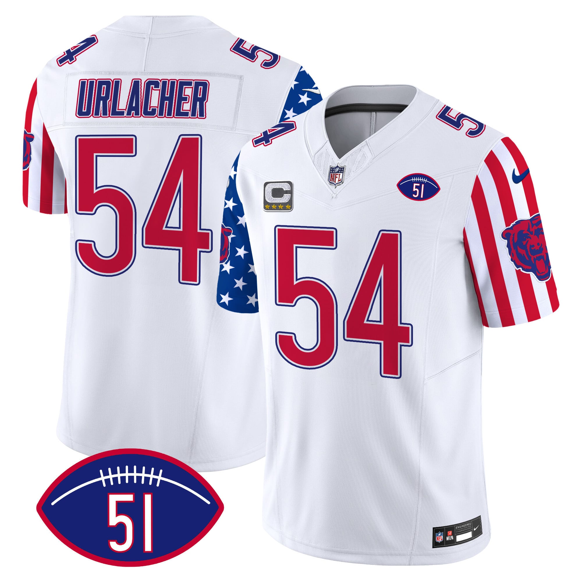 Men’s Bears American Style Vapor Limited Jersey – All Stitched