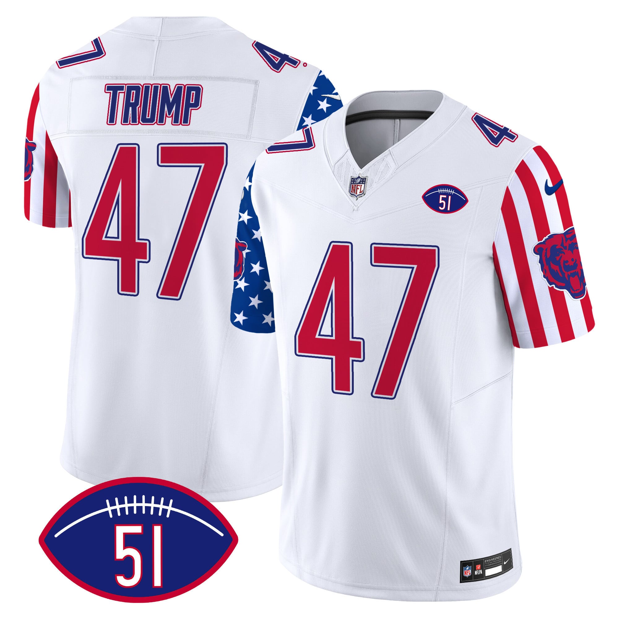 Men’s Bears American Style Vapor Limited Jersey – All Stitched
