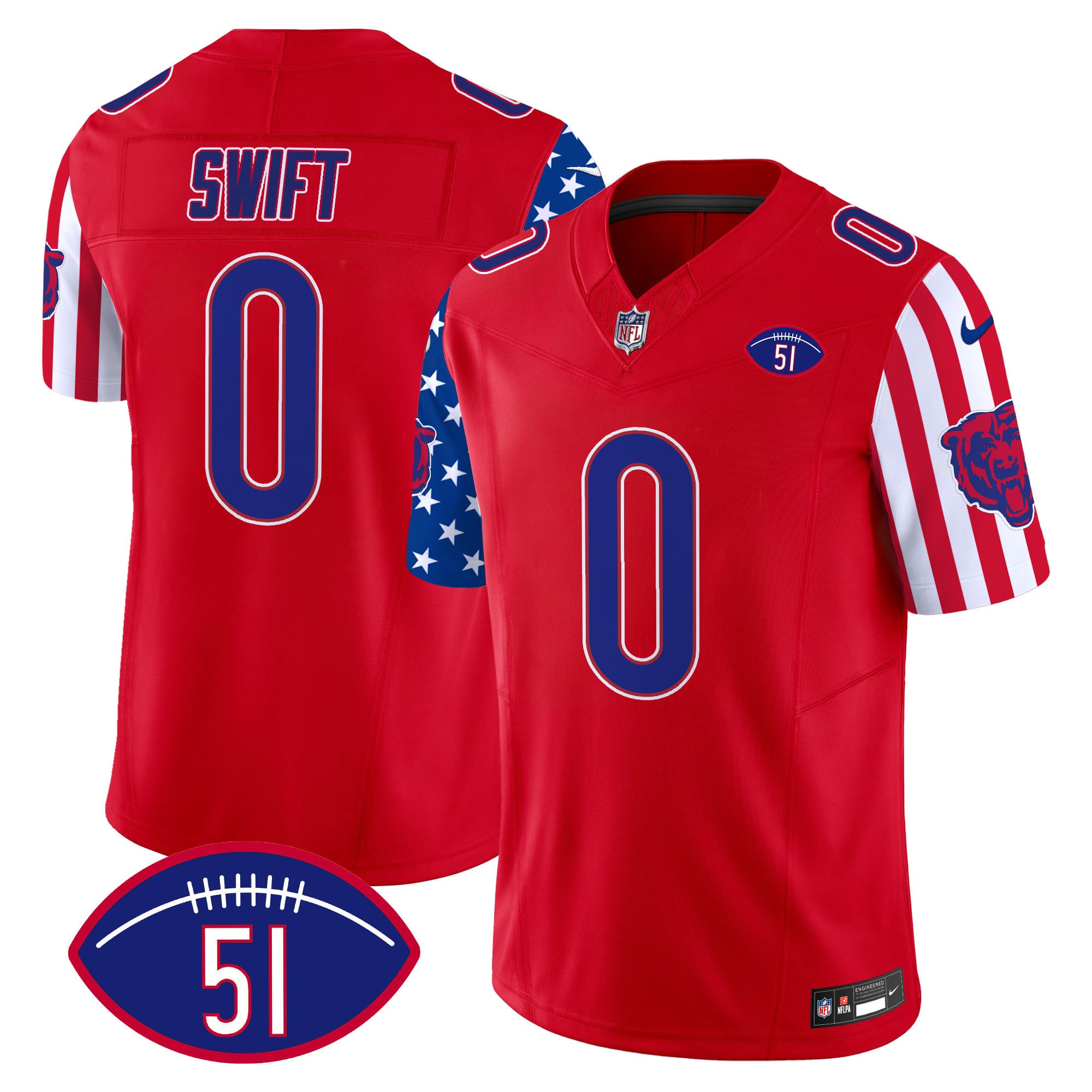 Men’s Bears American Style Vapor Limited Jersey – All Stitched