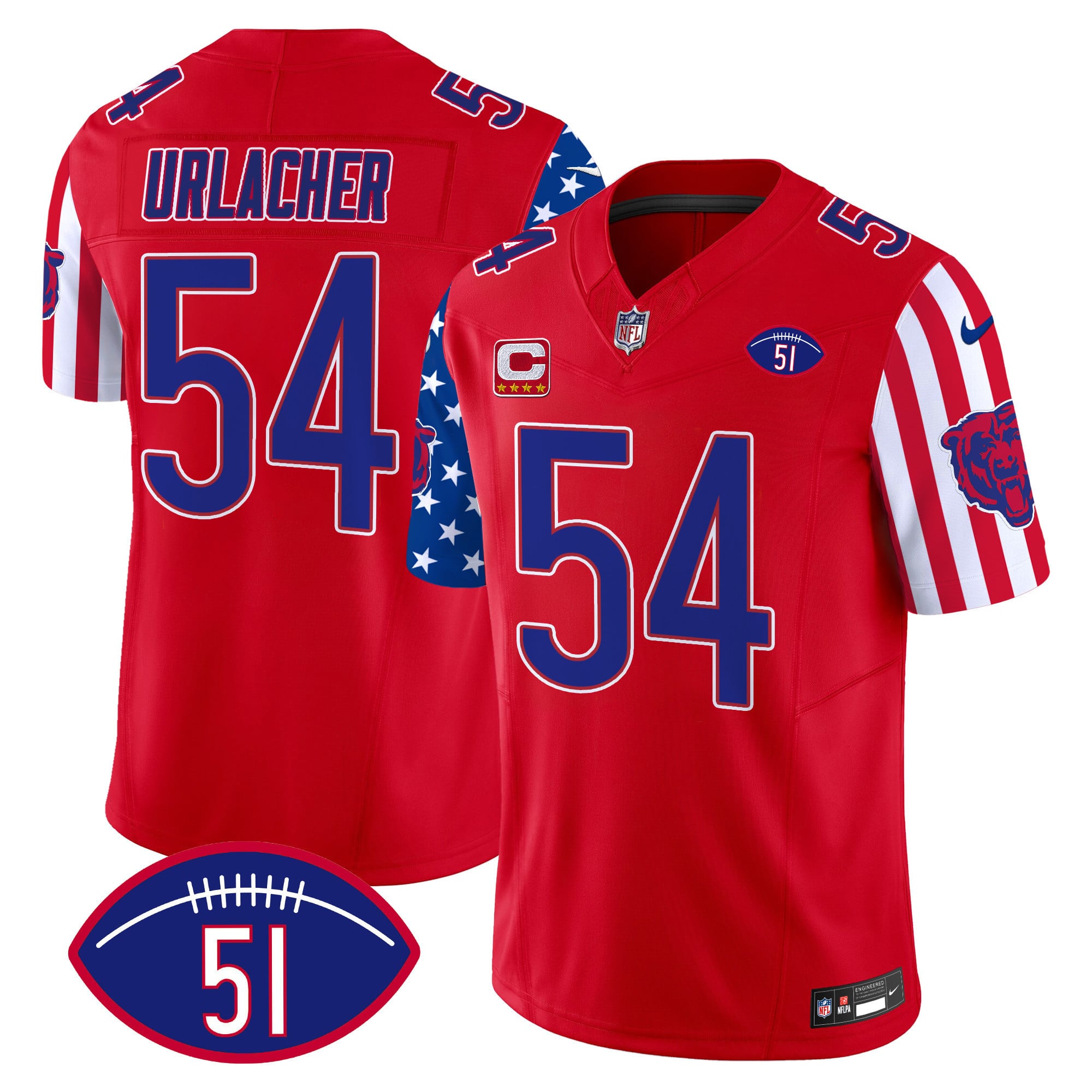 Men’s Bears American Style Vapor Limited Jersey – All Stitched