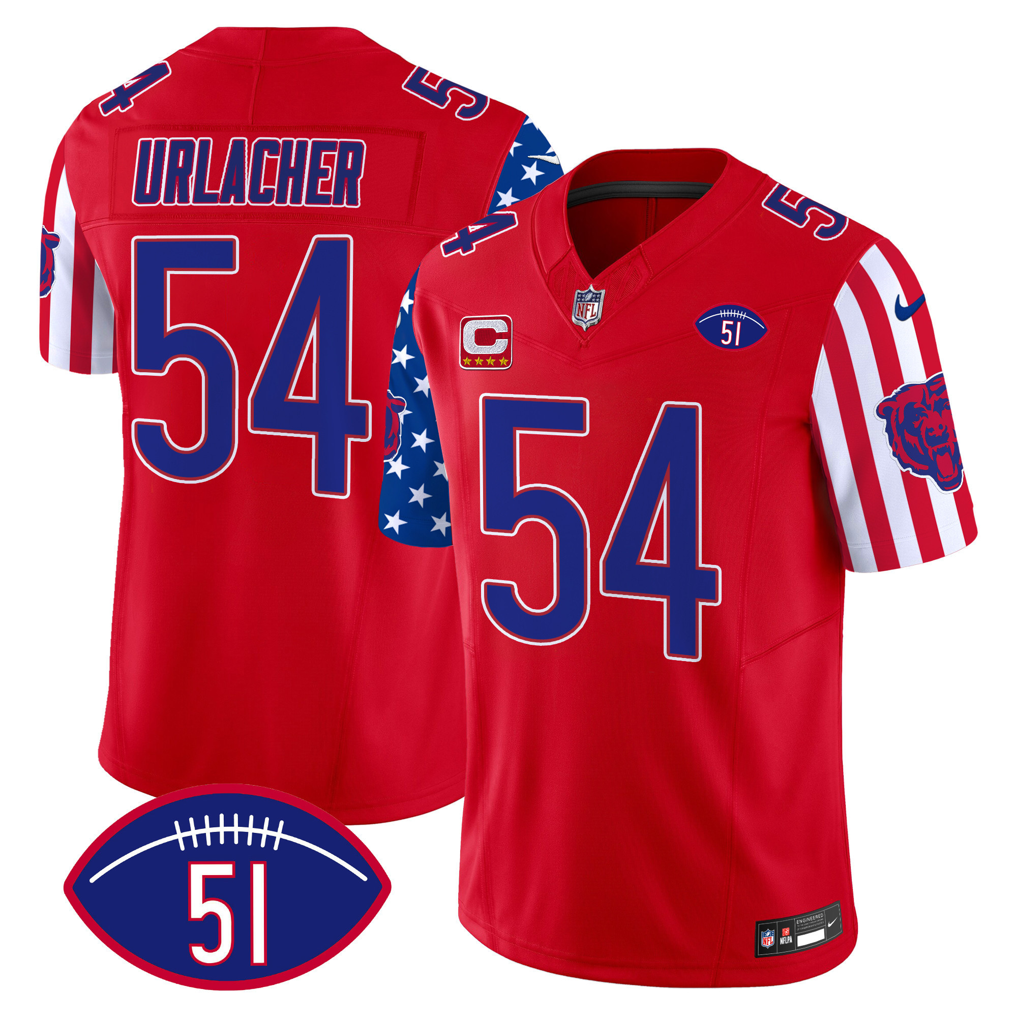 Men’s Bears American Style Vapor Limited Jersey – All Stitched