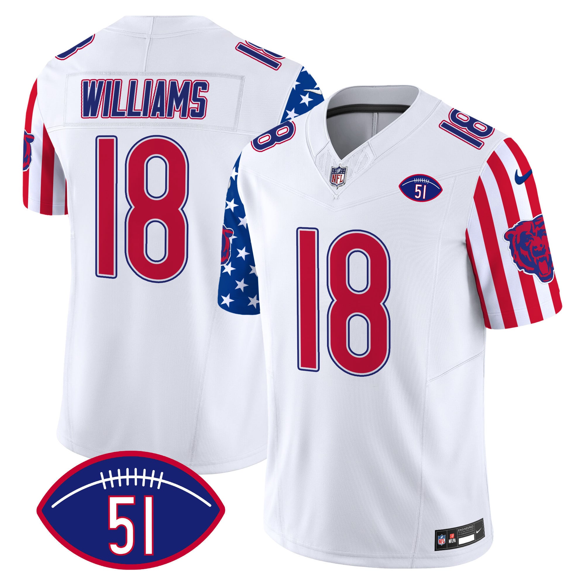 Men’s Bears American Style Vapor Limited Jersey – All Stitched