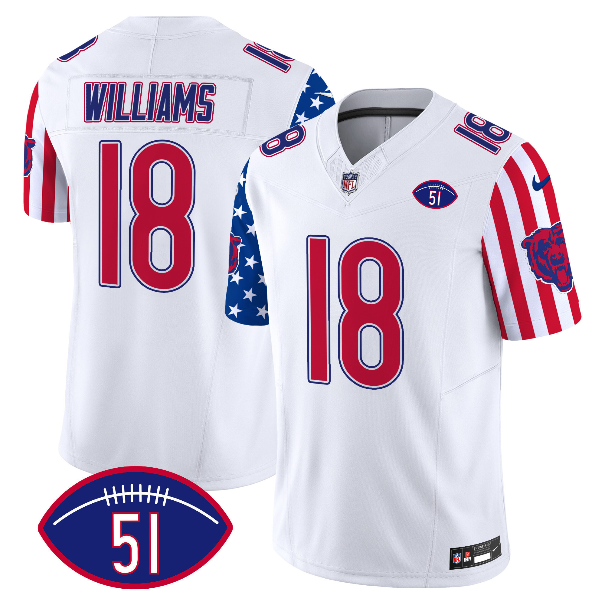 Men’s Bears American Style Vapor Limited Jersey – All Stitched