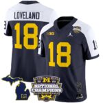 Men’s Michigan Wolverines 2023 National Champions Patch Vapor Jersey V6 – All Stitched