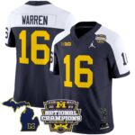 Men’s Michigan Wolverines 2023 National Champions Patch Vapor Jersey V6 – All Stitched