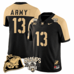 Men’s Army Black Knights 2023 CIC Trophy Champion Patch Jersey – All Stitched