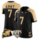 Men’s Army Black Knights 2023 CIC Trophy Champion Patch Jersey – All Stitched