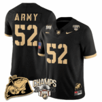 Men’s Army Black Knights 2023 CIC Trophy Champion Patch Jersey – All Stitched