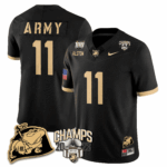 Men’s Army Black Knights 2023 CIC Trophy Champion Patch Jersey – All Stitched