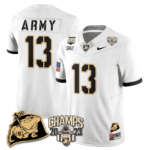 Men’s Army Black Knights 2023 CIC Trophy Champion Patch Jersey – All Stitched