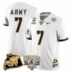 Men’s Army Black Knights 2023 CIC Trophy Champion Patch Jersey – All Stitched