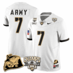 Men’s Army Black Knights 2023 CIC Trophy Champion Patch Jersey – All Stitched