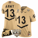 Men’s Army Black Knights 2023 CIC Trophy Champion Patch Jersey – All Stitched