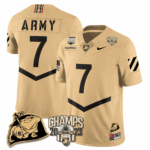 Men’s Army Black Knights 2023 CIC Trophy Champion Patch Jersey – All Stitched