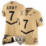 Men’s Army Black Knights 2023 CIC Trophy Champion Patch Jersey – All Stitched