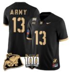 Men’s Army Black Knights 100th Anniversary Patch Vapor Jersey – All Stitched
