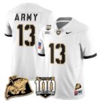 Men’s Army Black Knights 100th Anniversary Patch Vapor Jersey – All Stitched