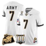 Men’s Army Black Knights 100th Anniversary Patch Vapor Jersey – All Stitched