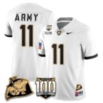Men’s Army Black Knights 100th Anniversary Patch Vapor Jersey – All Stitched