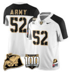 Men’s Army Black Knights 100th Anniversary Patch Vapor Jersey – All Stitched