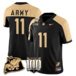 Men’s Army Black Knights 100th Anniversary Patch Vapor Jersey – All Stitched