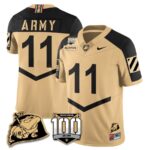 Men’s Army Black Knights 100th Anniversary Patch Vapor Jersey – All Stitched