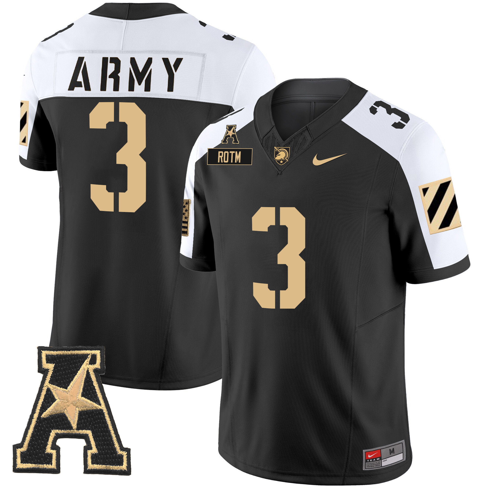 Men’s Army Black Knights 2024 Vapor Limited Jersey – AAC Patch – All Stitched