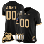 Army Black Knights 100th Anniversary Patch Vapor Custom Jersey – All Stitched