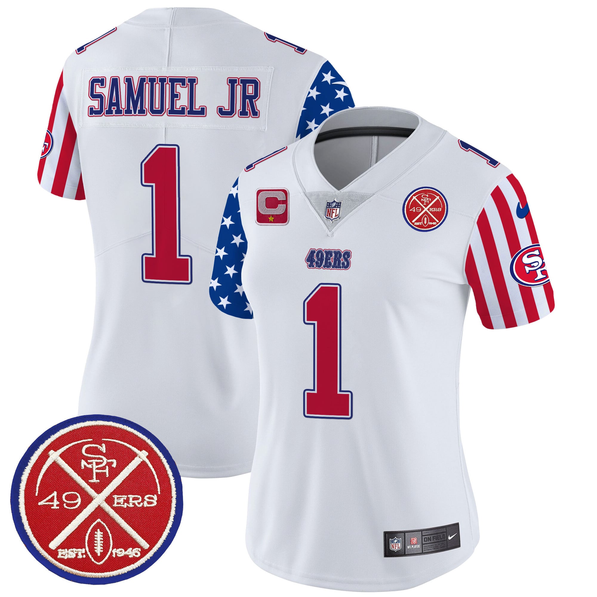 Women’s 49ers American Style Vapor Limited Jersey – All Stitched
