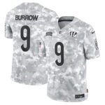 Joe Burrow Cincinnati Bengals 2024 Salute to Service Vapor Limited Jersey – Arctic Camo – All Stitched
