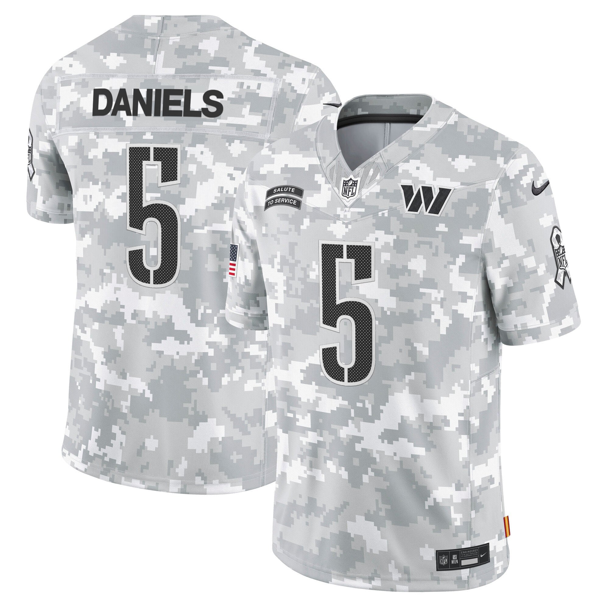 Washington Commanders 2024 Salute to Service Vapor Limited Jersey – Arctic Camo – All Stitched
