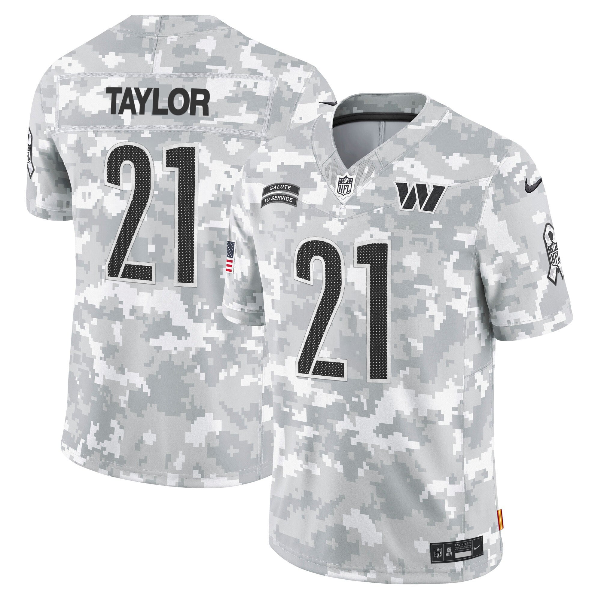 Washington Commanders 2024 Salute to Service Vapor Limited Jersey – Arctic Camo – All Stitched