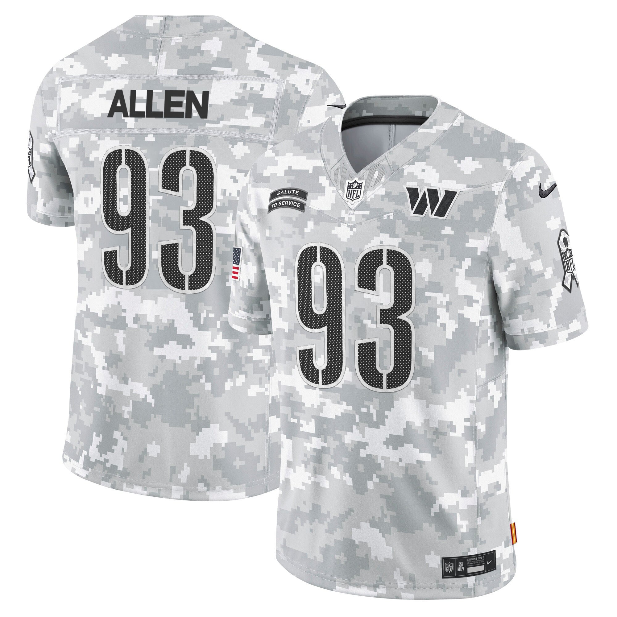 Washington Commanders 2024 Salute to Service Vapor Limited Jersey – Arctic Camo – All Stitched
