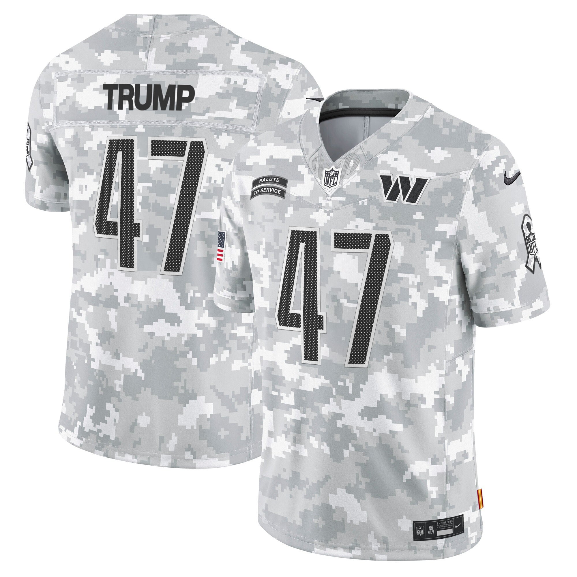 Washington Commanders 2024 Salute to Service Vapor Limited Jersey – Arctic Camo – All Stitched