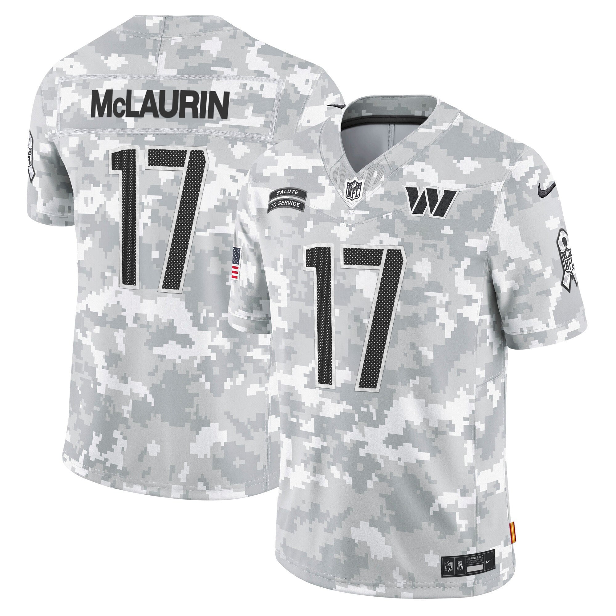Washington Commanders 2024 Salute to Service Vapor Limited Jersey – Arctic Camo – All Stitched
