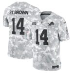 Detroit Lions 2024 Salute to Service Vapor Limited Jersey – Arctic Camo – All Stitched