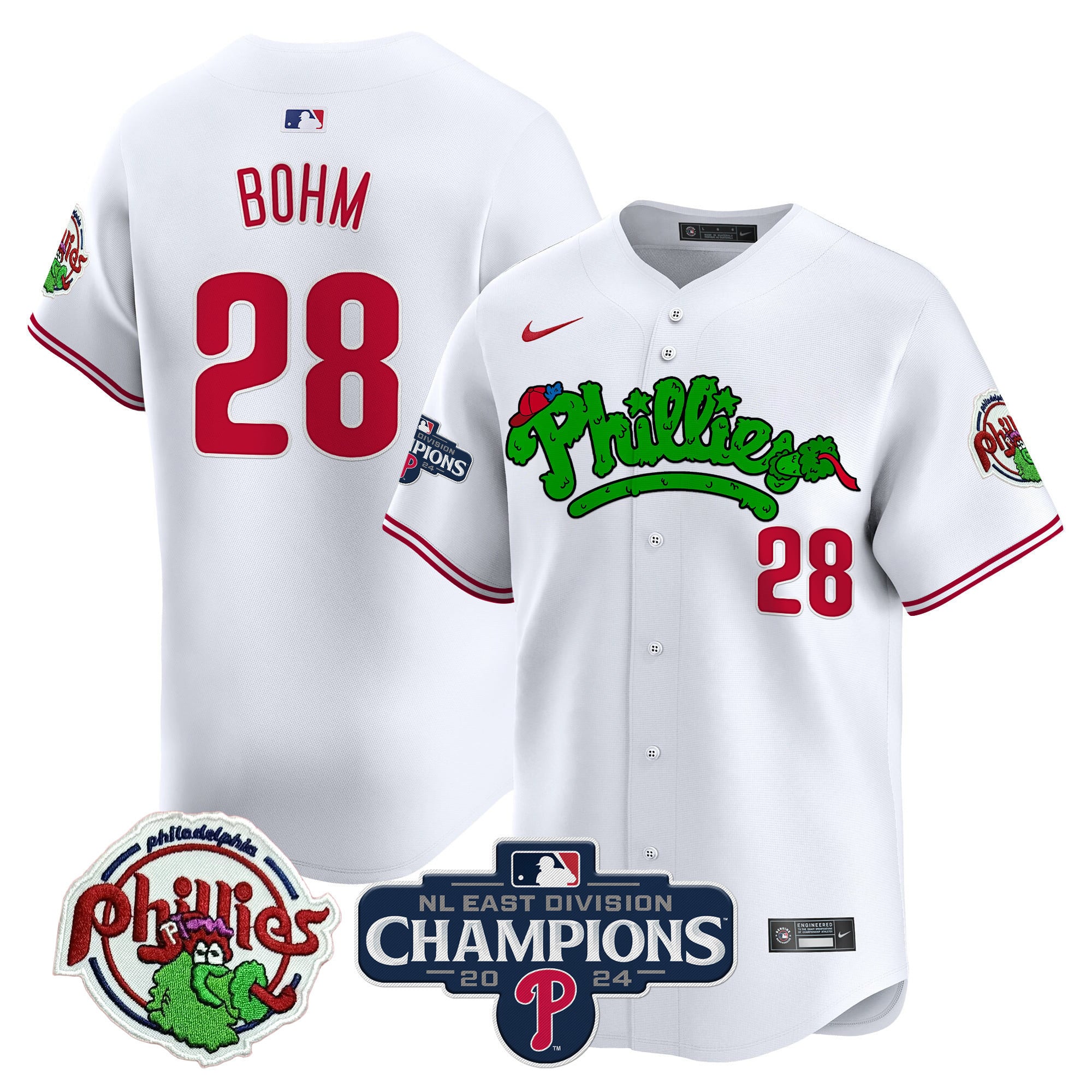 Men’s Phillies Phanatic 2024 NL East Division Champions Vapor Premier Limited Jersey – All Stitched