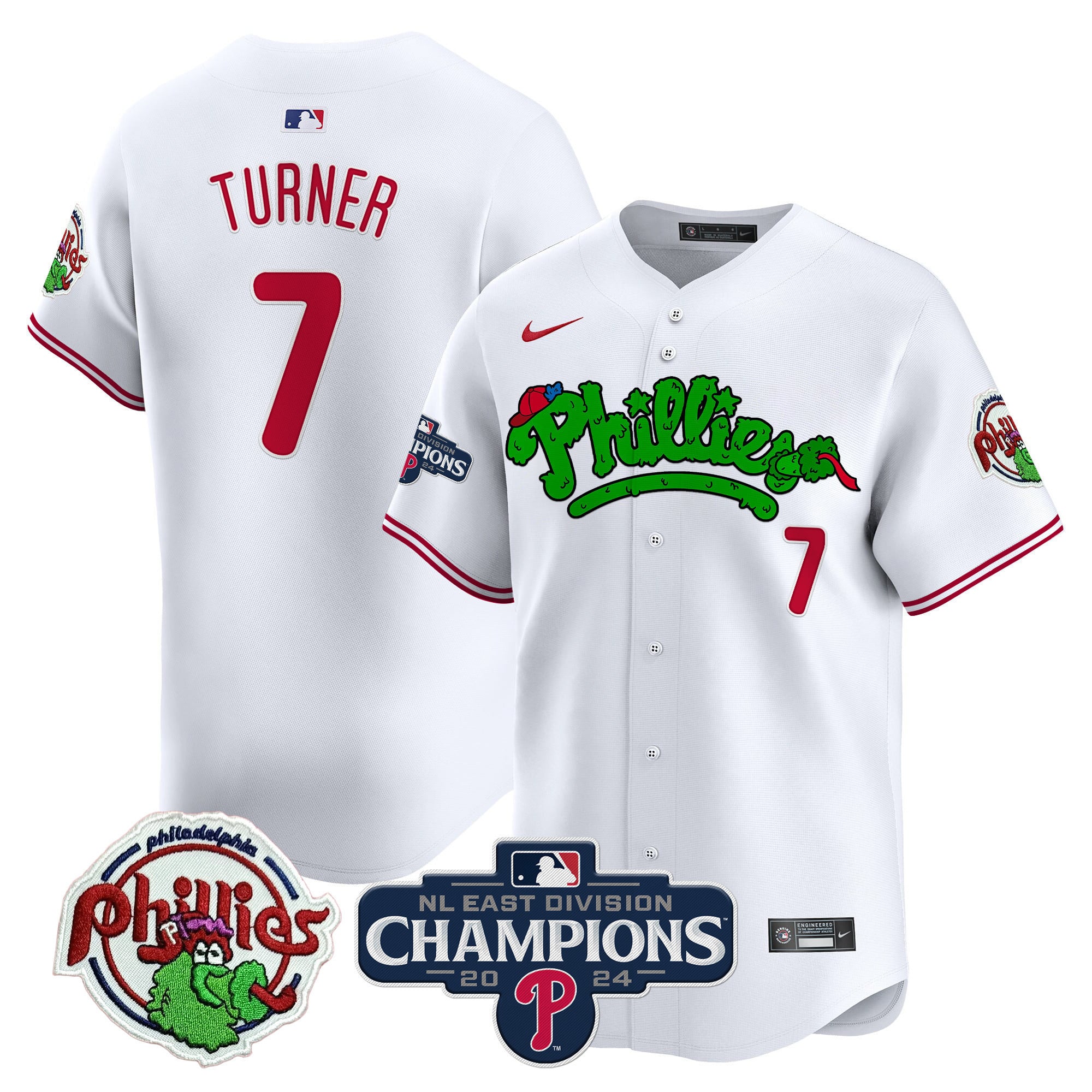Men’s Phillies Phanatic 2024 NL East Division Champions Vapor Premier Limited Jersey – All Stitched