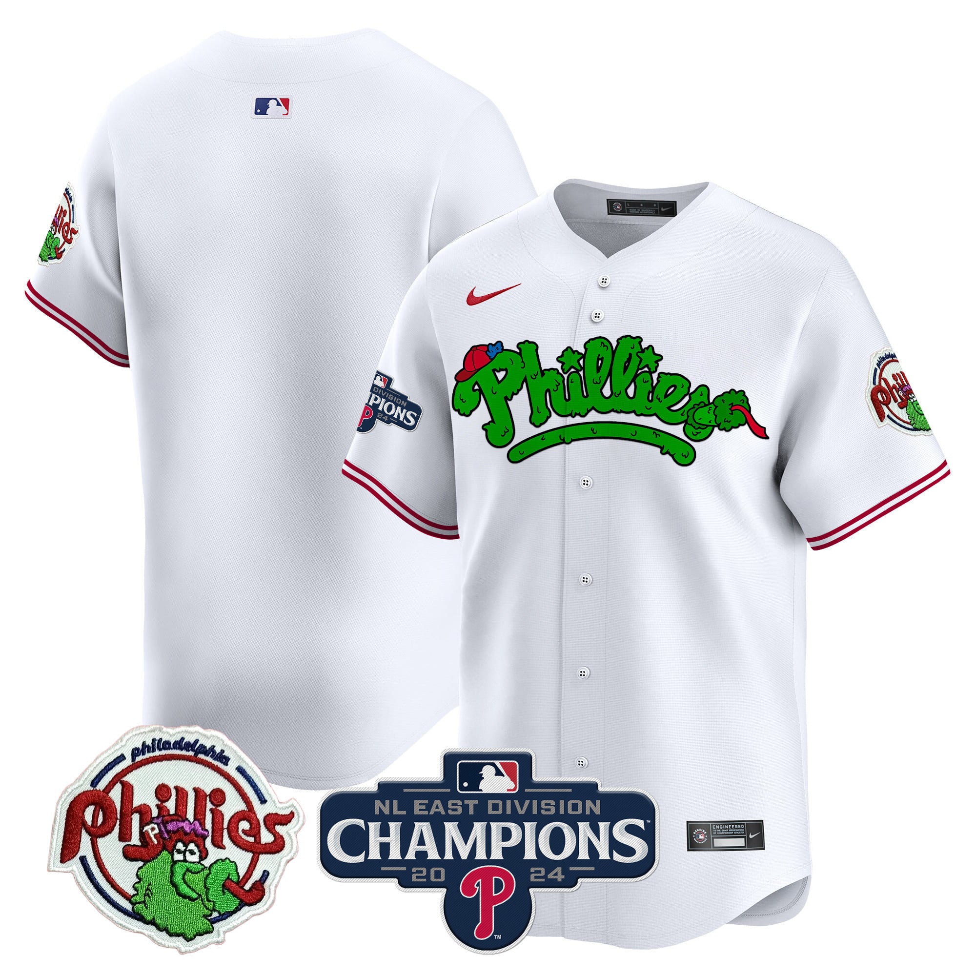 Men’s Phillies Phanatic 2024 NL East Division Champions Vapor Premier Limited Jersey – All Stitched