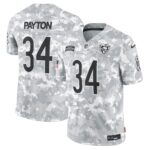 Walter Payton Chicago Bears 2024 Salute to Service Vapor Limited Jersey – Arctic Camo – All Stitched