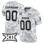 Utah Utes 2024 Salute to Service Vapor Limited Custom Jersey – Arctic Camo – All Stitched