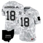 Ohio State Buckeyes 2024 Salute to Service Vapor Limited Jersey – Arctic Camo – All Stitched