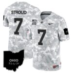Ohio State Buckeyes 2024 Salute to Service Vapor Limited Jersey – Arctic Camo – All Stitched