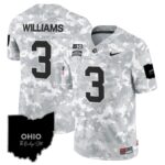 Ohio State Buckeyes 2024 Salute to Service Vapor Limited Jersey – Arctic Camo – All Stitched