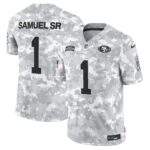 49ers 2024 Salute to Service Vapor Limited Jersey – Arctic Camo – All Stitched