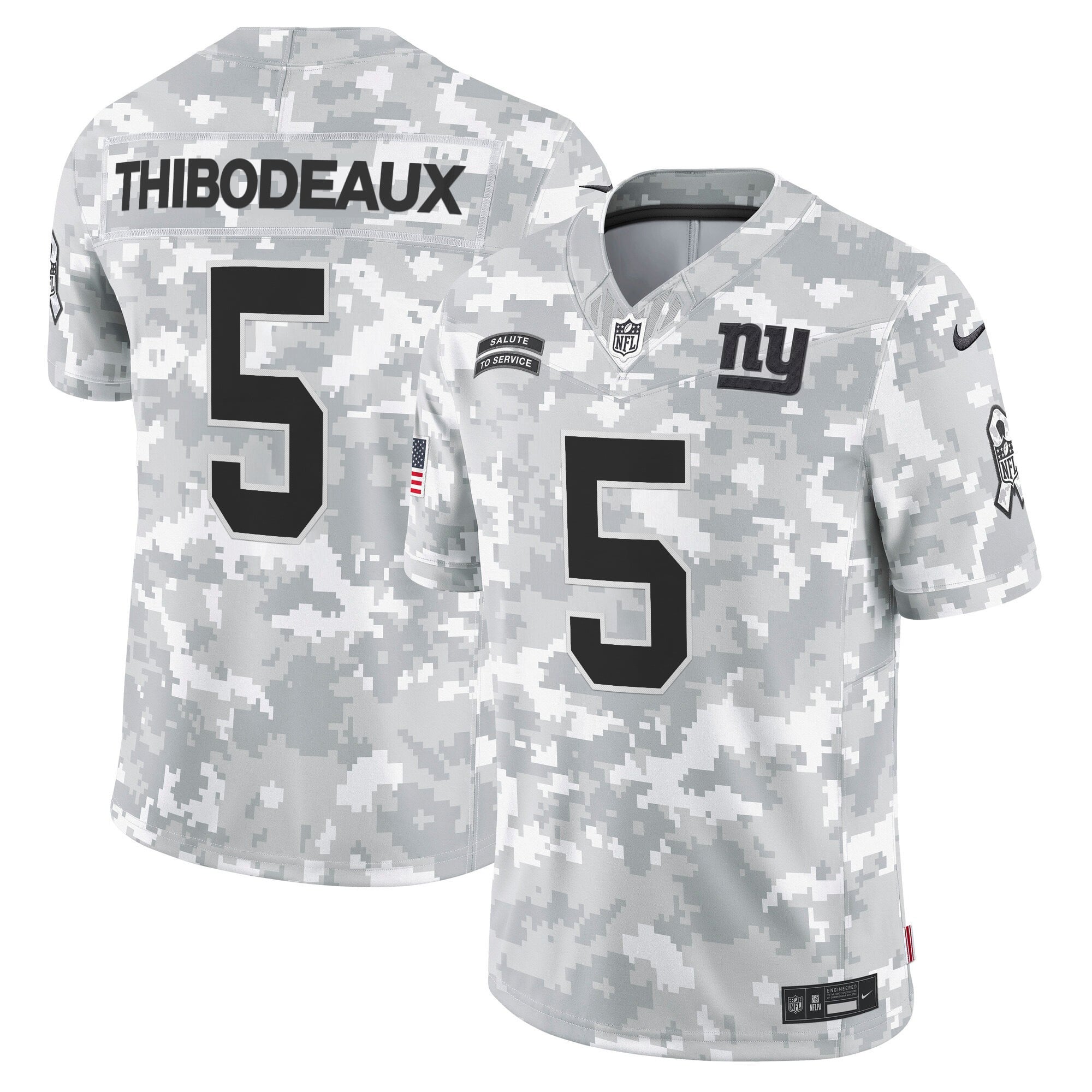 New York Giants 2024 Salute to Service Vapor Limited Jersey – Arctic Camo – All stitched