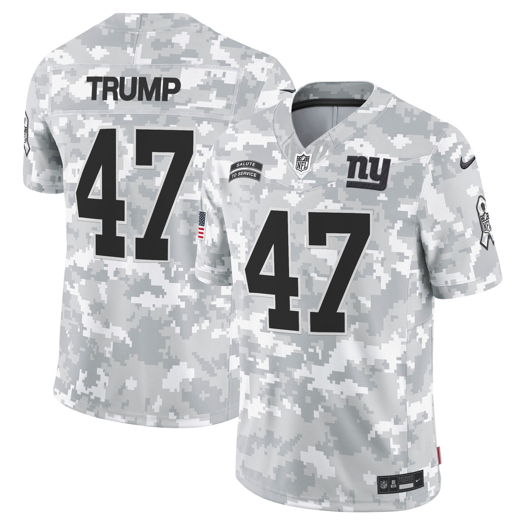 New York Giants 2024 Salute to Service Vapor Limited Jersey – Arctic Camo – All stitched